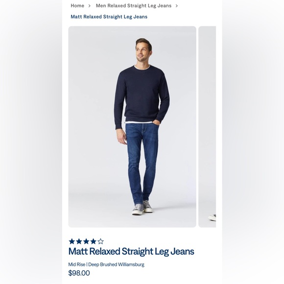 Mavi relaxed straight leg Jean W32 L 30 - Picture 3 of 4